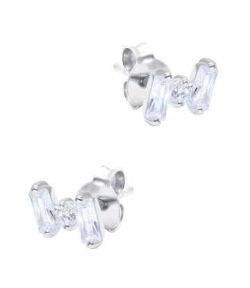 Shining CZ Crystal Silver Stud Earring STS-6249